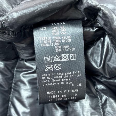 NANGA ナンガ インナー ダウンジャケット SIZE L GL-02E ブラック レディース