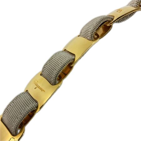 Salvatore Ferragamo サルヴァトーレフェラガモ チェーンベルト メタルウェストベルト グレー