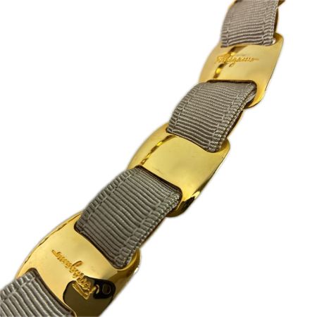 Salvatore Ferragamo サルヴァトーレフェラガモ チェーンベルト メタルウェストベルト グレー