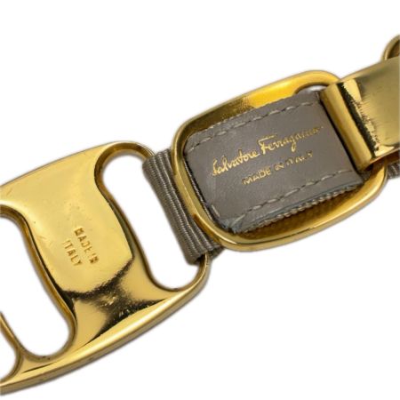 Salvatore Ferragamo サルヴァトーレフェラガモ チェーンベルト メタルウェストベルト グレー