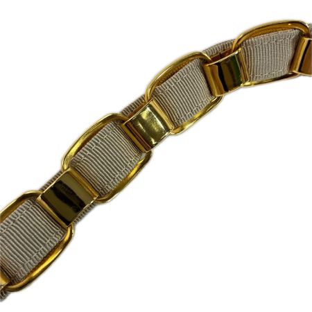 Salvatore Ferragamo サルヴァトーレフェラガモ チェーンベルト メタルウェストベルト グレー