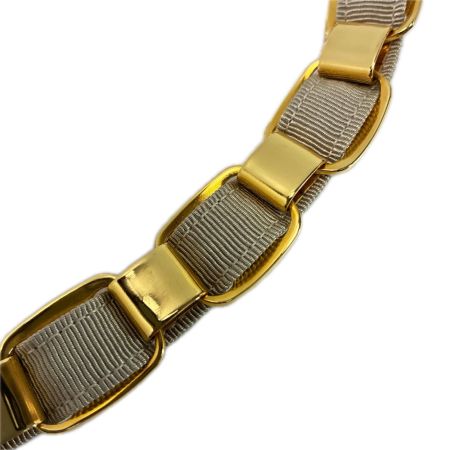Salvatore Ferragamo サルヴァトーレフェラガモ チェーンベルト メタルウェストベルト グレー