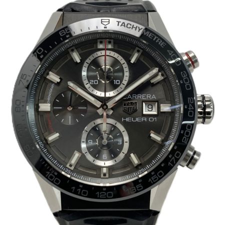 TAG HEUER タグホイヤー カレラ キャリバー ホイヤー01 CAR201Z グレー 自動巻き メンズ 腕時計