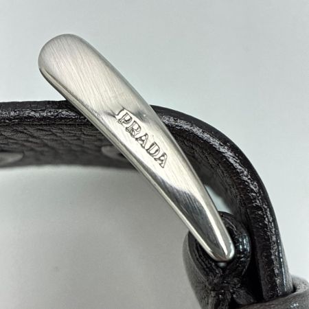 PRADA プラダ 三角ロゴプレート テスートxレザー グレージュ 保存袋 パドロック キー×2 ショルダーバッグ