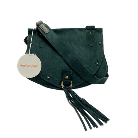 see by chloe シーバイクロエ 2WAYバッグ コリンズスウェードショルダー グリーン レディース