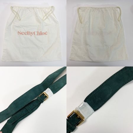 see by chloe シーバイクロエ 2WAYバッグ コリンズスウェードショルダー グリーン レディース