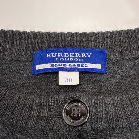 BURBERRY BLUE LABEL バーバリーブルーレーベル ニット 半袖 SIZE 38 FBF53-512-08 グレー レディース
