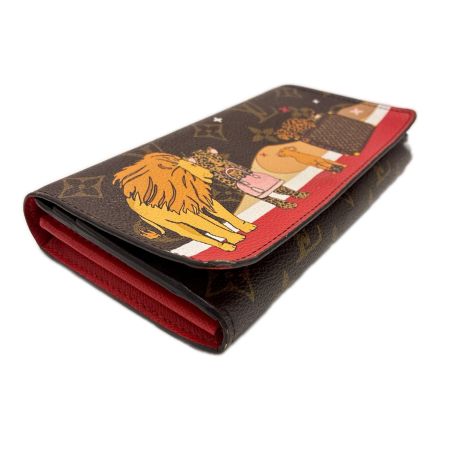 LOUIS VUITTON ルイヴィトン モノグラム  ポルトフォイユ サラ アニマルプリント ホリデイコレクション M63424 長財布