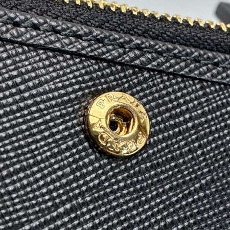 PRADA プラダ 工場番号75 1ML050 ブラック 2つ折り財布 レディース  ギャランティーカード 箱有