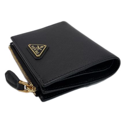 PRADA プラダ 工場番号75 1ML050 ブラック 2つ折り財布 レディース  ギャランティーカード 箱有
