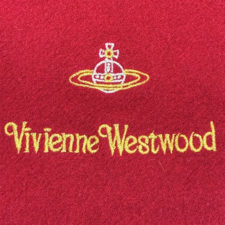 Vivienne Westwood ヴィヴィアン・ウエストウッド マフラー ウール100％ レディース レッド×ゴールド