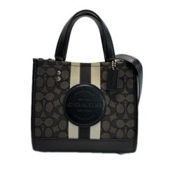 COACH コーチ デンプシー トート22 シグネチャー C8417 ブラック 2WAY トートバッグ ショルダーバッグ Bランク