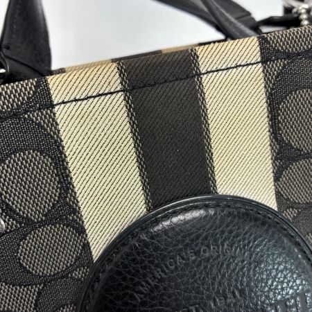 COACH コーチ デンプシー トート22 シグネチャー C8417 ブラック 2WAY トートバッグ ショルダーバッグ