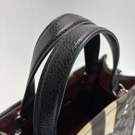 COACH コーチ デンプシー トート22 シグネチャー C8417 ブラック 2WAY トートバッグ ショルダーバッグ