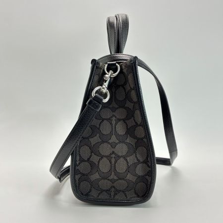COACH コーチ デンプシー トート22 シグネチャー C8417 ブラック 2WAY トートバッグ ショルダーバッグ