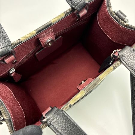 COACH コーチ デンプシー トート22 シグネチャー C8417 ブラック 2WAY トートバッグ ショルダーバッグ