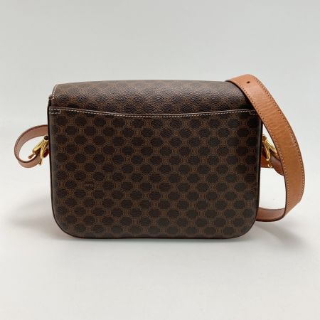CELINE セリーヌ マカダム柄 馬具金具 ショルダーバッグ M95 ブラウン ホースキャリッジ PVC×レザー