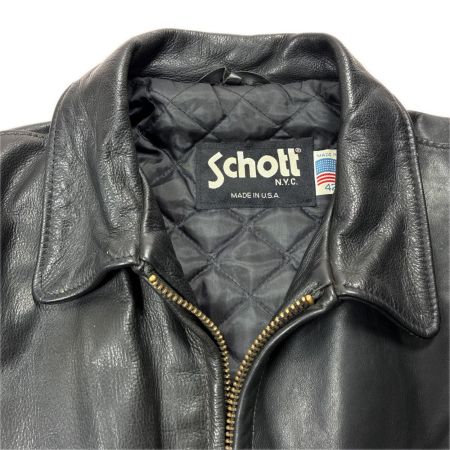 Schott ショット レザージャケット SIZE 42 メンズ 637 ブラック