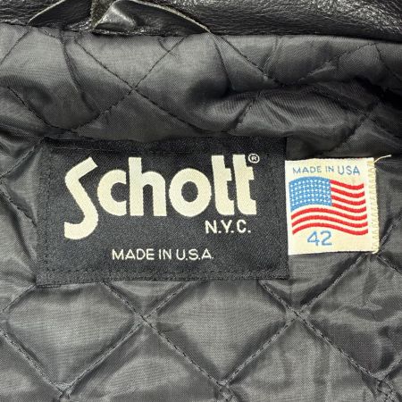 Schott ショット レザージャケット SIZE 42 メンズ 637 ブラック
