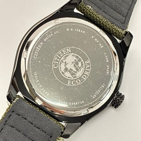 CITIZEN シチズン エコドライブ ミリタリー B690-S086736 ブラック ソーラー メンズ 腕時計 Eco-Drive