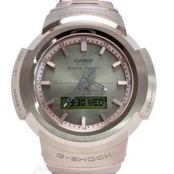 CASIO カシオ G-SHOCK ステンレススチール AWM-500GD-4AJF ピンクゴールド 腕時計 電波ソーラー・取説・コマ付 Bランク