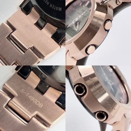 CASIO カシオ G-SHOCK ステンレススチール AWM-500GD-4AJF ピンクゴールド 腕時計 電波ソーラー・取説・コマ付