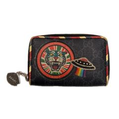 GUCCI グッチ GGスプリーム ナイトクーリエ ラウンドファスナー 496343･2149 ダークグレー コインケース  Cランク