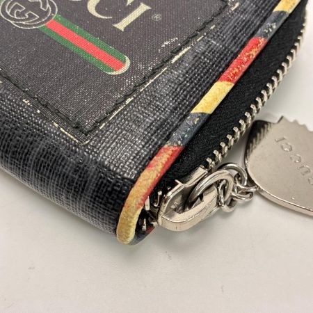 GUCCI グッチ GGスプリーム ナイトクーリエ ラウンドファスナー 496343･2149 ダークグレー コインケース 