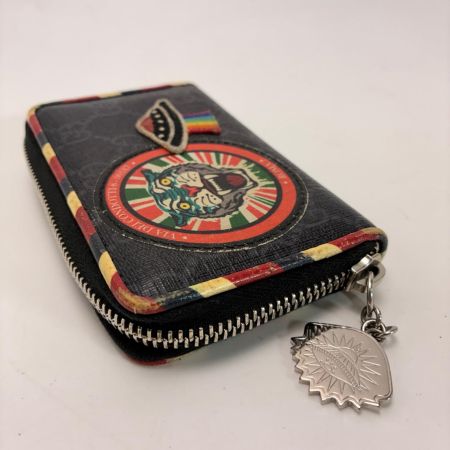 GUCCI グッチ GGスプリーム ナイトクーリエ ラウンドファスナー 496343･2149 ダークグレー コインケース 
