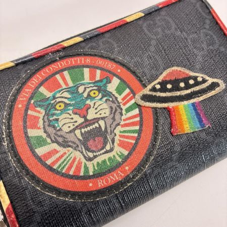 GUCCI グッチ GGスプリーム ナイトクーリエ ラウンドファスナー 496343･2149 ダークグレー コインケース 