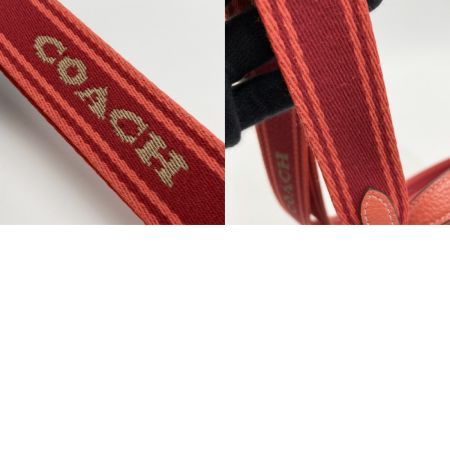 COACH コーチ エヴァ フォーン クロスボディ シグネチャー ベージュ×ピンク系 フォンウォレット ショルダーバッグ
