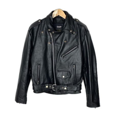 REBEL / Thinsulate ダブルライダース ライナー付き レザージャケット SIZE M メンズ ブラック
