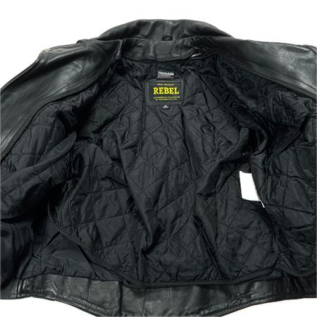 REBEL / Thinsulate ダブルライダース ライナー付き レザージャケット SIZE M メンズ ブラック