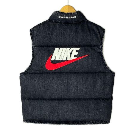 Supreme × NIKE 中綿ベスト SIZE M メンズ コラボ ロゴデザイン デニム FQ0323-010 ブラック