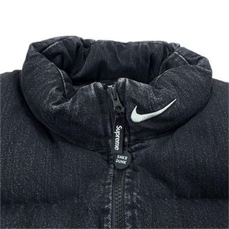 Supreme × NIKE 中綿ベスト SIZE M メンズ コラボ ロゴデザイン デニム FQ0323-010 ブラック