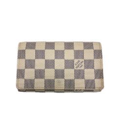 LOUIS VUITTON ルイヴィトン ダミエ・アズール ポルト モネ ビエ トレゾール N61744 2つ折り財布 レディース 保存袋有 Cランク