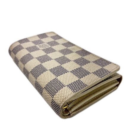 LOUIS VUITTON ルイヴィトン ダミエ・アズール ポルト モネ ビエ トレゾール N61744 2つ折り財布 レディース 保存袋有