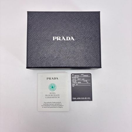 PRADA プラダ 3つ折り財布 レザー 1MH043 ブラウン レディース 箱有