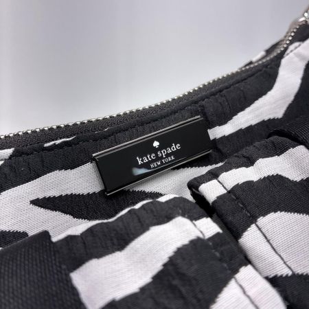 Kate Spade ケイトスペード ショルダーバッグ ゼブラ柄 ブラック×ホワイト