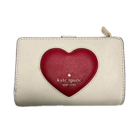 Kate Spade ケイトスペード マディソン インセット パフィ ハート ミディアム KX182 アイボリー 2つ折り財布