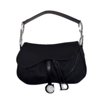 Christian Dior クリスチャンディオール サドルバッグ RU0051 ブラック ハンドバッグ ギャランティーカード付