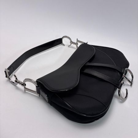 Christian Dior クリスチャンディオール サドルバッグ RU0051 ブラック ハンドバッグ ギャランティーカード付
