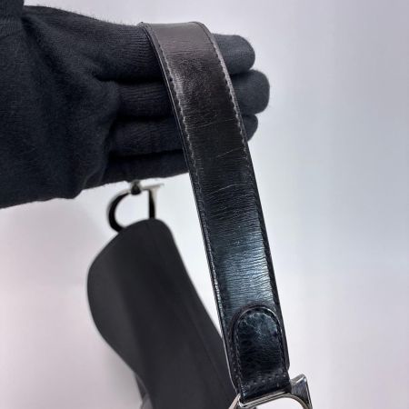 Christian Dior クリスチャンディオール サドルバッグ RU0051 ブラック ハンドバッグ ギャランティーカード付