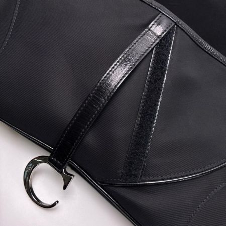 Christian Dior クリスチャンディオール サドルバッグ RU0051 ブラック ハンドバッグ ギャランティーカード付