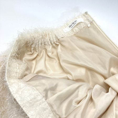 her lip to/ハーリップトゥ Shaggy Volume Skirt スカート ラメ入り SIZE M 1244304162 アイボリー レディース
