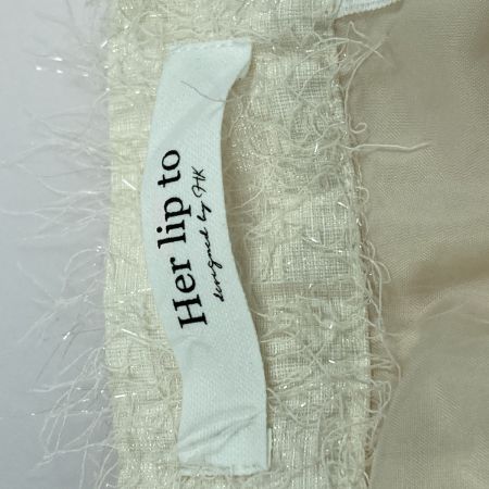 her lip to/ハーリップトゥ Shaggy Volume Skirt スカート ラメ入り SIZE M 1244304162 アイボリー レディース