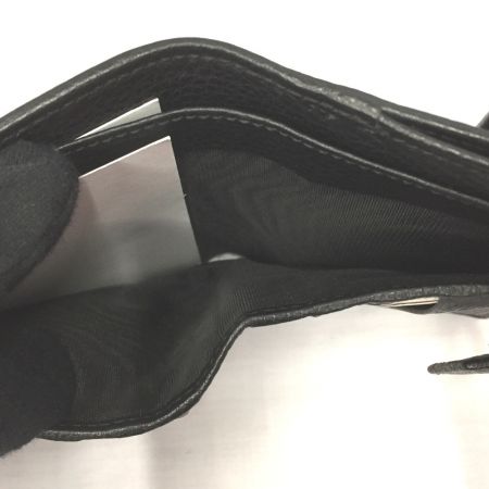  GUCCI グッチ 2つ折り財布 ディアマンテ レザー×キャンバス 箱付 143337 ブラック