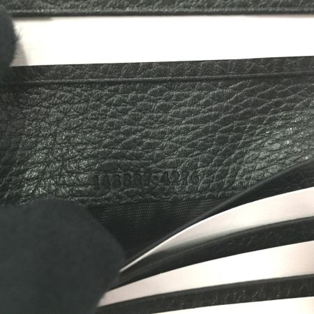 GUCCI グッチ 2つ折り財布 ディアマンテ レザー×キャンバス 箱付 143337 ブラック