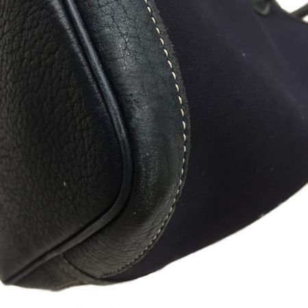  HERMES エルメス 36cm ガーデンパーティーPM キャンバス地 ネイビー