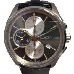 △△ HAMILTON ハミルトン ジャズマスター クロノグラフ 腕時計メンズ H325960 ブラック Bランク